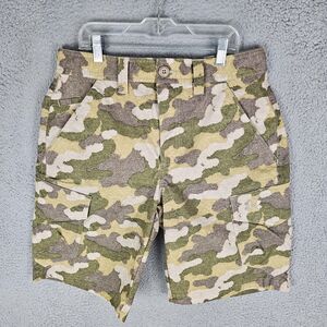 Under Armour Cargo Tech Shorts Mens 30 Green Camo Hunting Fishing Ripstop